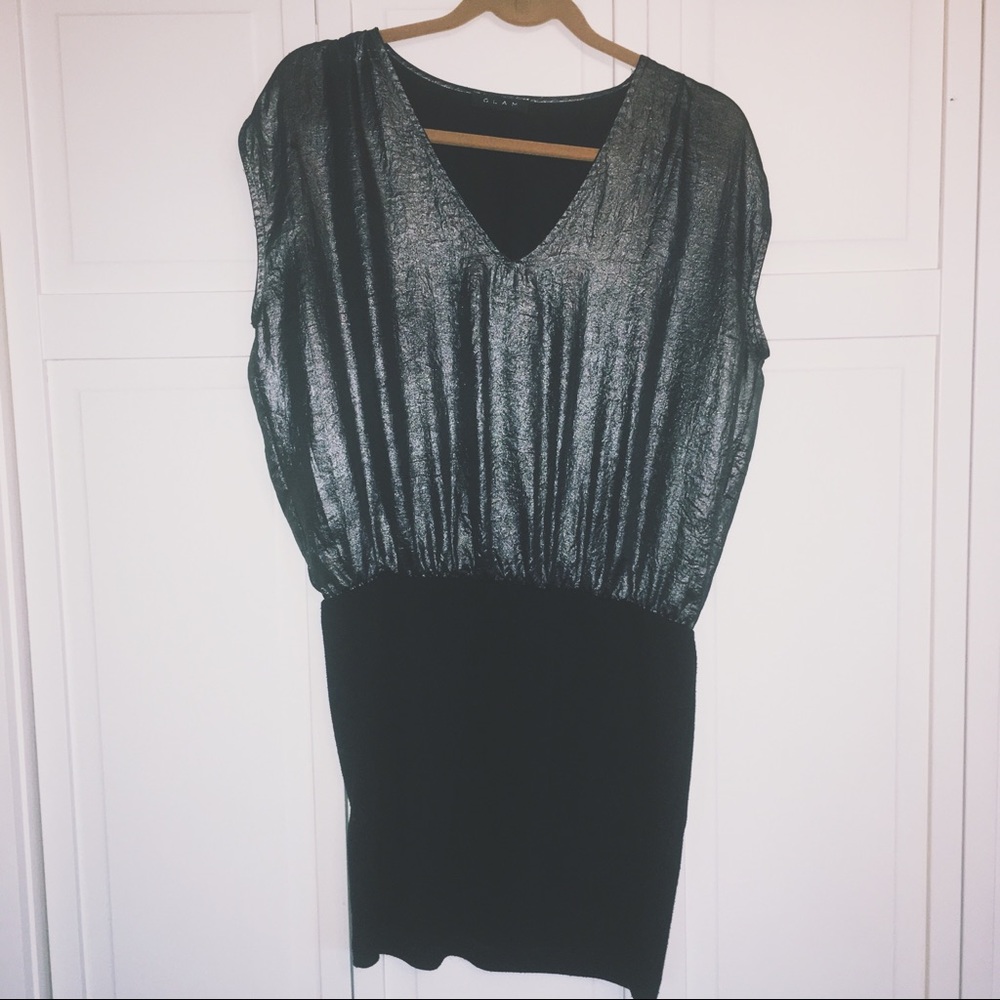 Silver and Black Dress